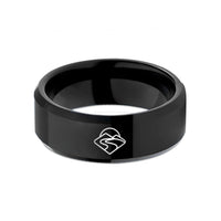 holiday present ideas men – black tungsten river stream waveform wedding band