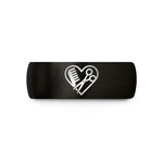 mom christmas present ideas – black & gold tungsten comb shears heart wedding band