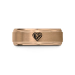 christmas presents for her – rose gold tungsten comb shears heart wedding band