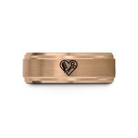christmas presents for her – rose gold tungsten comb shears heart wedding band