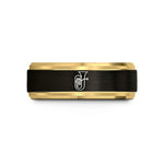 christmas presents for mothers – black & gold tungsten euphonium wedding band