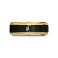 christmas presents for mothers – black & gold tungsten euphonium wedding band