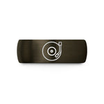 Christmas presents for her – gunmetal & black tungsten vinyl tonearm wedding band
