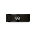 unique presents for friends – black & gold tungsten tres leches slice wedding band