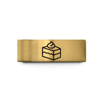custom bands for women – gold tungsten tres leches slice wedding band