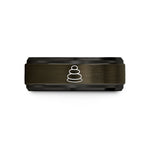 romantic presents for couples – gunmetal & black tungsten stone stack wedding band