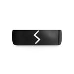 engraved ring for men – black tungsten sowilo wedding band