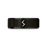 unique men’s ring designs – black tungsten sowilo wedding band