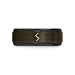 men’s present ring ideas – gunmetal & black tungsten sowilo wedding band
