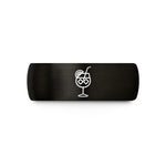 unique men's wedding band – black & rose gold tungsten spritz cocktail wedding band