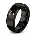 Funnel – Tungsten Wedding Band, 8 mm, Black Comfort-Fit Unisex
