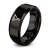 Funnel – Tungsten Wedding Band, 8 mm, Black Comfort-Fit Unisex