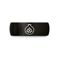 tungsten men's band – black & gold tungsten pomegranate wedding band