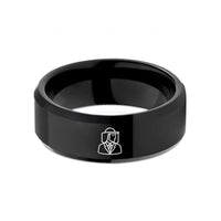 tungsten rings for women – black tungsten beekeeper suit wedding band