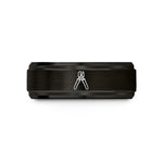 personalized presents for her – black tungsten crimping tool wedding band