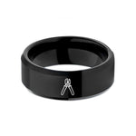 unique presents for mom – black tungsten crimping tool wedding band