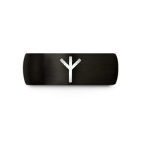 meaningful presents for her – black tungsten algiz wedding band