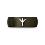 unique presents for mom – gunmetal & black tungsten algiz wedding band