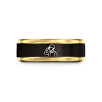 special presents for mom – black & gold tungsten saluting soldier wedding band