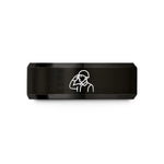 special presents for mom – black tungsten saluting soldier wedding band
