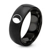 Waning Gibbous – Tungsten Wedding Band, 8 mm, Black Comfort-Fit Unisex