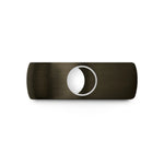 unique keepsakes for her – gunmetal & black tungsten waning gibbous wedding band