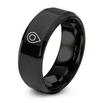 Gift for Day Mother’s – black tungsten gps waypoint pin ring