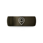 special presents for lady – gunmetal & black tungsten gps waypoint pin wedding band