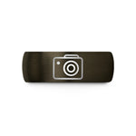 meaningful present for her – gunmetal & blue tungsten depth camera icon wedding band