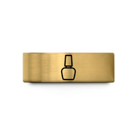 tungsten rings for women – gold tungsten nail polish bottle wedding band