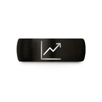 birthday present ideas her – black tungsten line graph wedding band