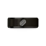 custom jewelry for her – black tungsten bog tracks wedding band