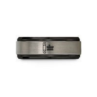 unique presents for women – black & gray tungsten tailpiece tune o matic wedding band