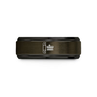 engraved presents for her – gunmetal & black tungsten tailpiece tune o matic wedding band