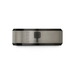 best presents for wife – black & grey tungsten cooling rack wedding band