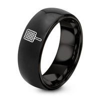Gift for Her Wife – black tungsten cooling rack ring