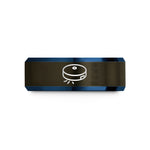 romantic presents for wife – gunmetal & blue tungsten robot vacuum wedding band