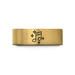 fashion rings for her – gold tungsten music note wedding band