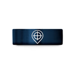 corporate present ideas men – blue tungsten crosshair target pin wedding band