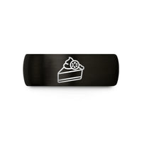 recognition present for boss – black & rose gold tungsten key lime pie wedding band