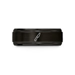 personalized presents for professionals – black tungsten paring knife wedding band