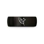 his and hers wedding bands – black tungsten feather stick sparks wedding band