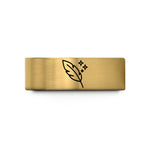 couples matching rings set – gold tungsten feather stick sparks wedding band