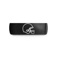 unisex tungsten wedding band – black tungsten football helmet wedding band