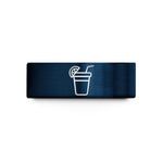engraved rings for partners – gold & blue tungsten lemonade cup wedding band
