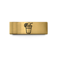 tungsten rings for couples – gold tungsten lemonade cup wedding band