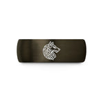 men’s wedding ring – gunmetal & black tungsten fenrir wedding band