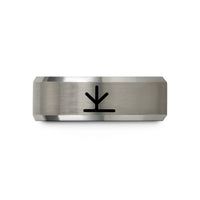 unique birthday present ideas – gray tungsten chicken tracks wedding band