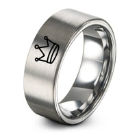 unique presents for her – gray tungsten crown ring
