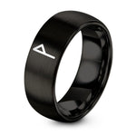 Gift for Man Birthday – black tungsten ansuz ring